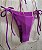 BIQUINI TOP CORTININHA CALCINHA  LACINHO ROXO LUREX - Imagem 3