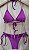 BIQUINI TOP VIES CALCINHA  VIES ROXO LUREX - Imagem 1