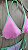 BIQUINI TOP VIES CALCINHA  VIES ROSA BEBE COM VIES VERDE FLORECENTE - Imagem 2