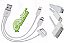 CABO CARREGADOR USB PARA MICROUSB V8  IPHONE IPHONE LIGHTNING - Imagem 1