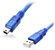 CABO USB A MACHO X MINI USB AZUL 0,5m  PARA ARDUINOS E SHIELDS - Imagem 1