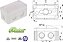 CAIXA JUNCAO COMB 206 WH - 85X49X51mm, PP, BRANCO COM BORNE - Imagem 1