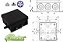 CAIXA JUNCAO KA 012BK - 86X86X41mm, PP, PRETO - Imagem 1