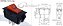 CHAVE GANGORRA 2P 2T  6A  250V COM MARCACAO KCD6-101  VERMELHO - Imagem 1