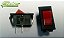CHAVE GANGORRA 2P 2T  6A  250V SEM MARCACAO KCD6-101  VERMELHO - Imagem 1