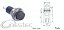 CHAVE PUSH BOTON NA FIX PORCA DS-316 AZUL - Imagem 1