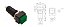 CHAVE PUSH BOTON NA SEM TRAVA 2T VERDE PBS-12B - Imagem 1