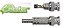 CONECTOR BNC MACHO PINO FIXO COM MOLA E PARAFUSO HBN-081 - Imagem 1