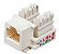 KEYSTONE JACK IDC RJ45 8P8C BRANCO - CAT5E - Imagem 1
