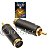 PLUG ADAPTADOR MINI-DIN 4P (S-VHS) FEMEA X 1RCA MACHO  GOLD  ST-MRCA - Imagem 1