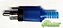 PLUG RCA MACHO AZUL COM RABICHO - Imagem 1