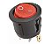 CHAVE GANGORRA REDONDA 3T 2P 6A X 250V  KCD1-106N VERMELHO NEON - Imagem 1