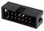 CONECTOR BOX HEADER 14 VIAS 180 graus - Imagem 1