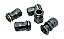 KIT 5PÇS PRENSA CABO METALICO C/ CONTRA PORCA PG 9 (6MM) - Imagem 1