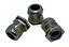 PRENSA CABO METAL PG21 ROSCA CURTA e CONTRA PORCA KIT 3PÇS - Imagem 1