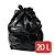 100unid Sacos De Lixo - 20L - Preto - Imagem 1