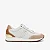Tênis Jogger Branco Nude Linho Couro - Imagem 1