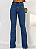 Calça Jeans Flare Feminina Cintura Alta com Cinto Escura/ Consciência Jeans - Imagem 5