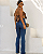 Calça Jeans Flare Feminina Cintura Alta com Cinto Escura/ Consciência Jeans - Imagem 2