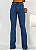 Calça Jeans Flare Feminina Cintura Alta com Cinto Escura/ Consciência Jeans - Imagem 4