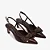 Slingback Ráfia Marrom/ Couro Crocco/ Bico Fino/ Salto Baixo/ Jorge Bischoff - Imagem 3