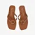Kit Flat E Necessaire Marrom Caramelo Tecido Knit/ Jorge Bischoff - Imagem 5