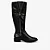 Bota Cano Alto Preto Couro/ Jorge Bischoff - Imagem 1