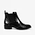 Bota Cano Baixo Preto Couro Verniz/ Jorge Bischoff - Imagem 1