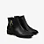 Bota Cano Baixo Preto Ocre Couro/ Jorge Bischoff - Imagem 3