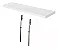 Prateleira 60x15 MDF Branca C/ Suporte Invisivel - Imagem 1