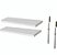 Prateleira De Mdf Branca Fosca 80x20 Kit C/ 2 Und Flutuante - Imagem 1