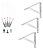 Kit 2 Prateleiras Decoração 100x25 Mdf Branca Mão Francesa - Imagem 3
