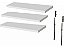 Prateleira De Mdf Branca Fosca 35x20 Kit C/ 3 Und Flutuante - Imagem 1