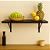 1 Prateleira Preta Mdf 80x35 Mão Francesa - Decoração - Imagem 1