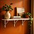 Kit 1 Prateleiras 150x35 Decoração Mdf Branca Mão Francesa - Imagem 1
