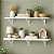 Kit 2 Prateleiras 150x40 Decoração Mdf Branca Mão Francesa - Imagem 1
