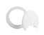 Passa fio redondo branco 59 mm - kit com 10 unidades - Imagem 3