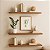 Prateleira De Mdf Louro Freijo 60x20 Kit C/ 3 Und Flutuante - Imagem 1