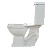 BACIA CAIXA ACOPLAR LUZARTE 6L VISEU BRANCO - Imagem 2