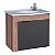 GABINETE MADEIRA COZIMAX JASMIN 60CM PRETO/TAMARINDO - Imagem 1
