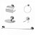KIT P/BANHEIRO 5PCS INOX JUNIOR RAINHA - Imagem 2