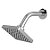 CHUVEIRO ABS CANO INOX FIT QUADRADA 215733 RAINHA - Imagem 1