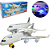 AVIAO BATE E VOLTA DUPLO 3D LIGHT A380 C/SOM E LUZ A PILHA P&D IMPEX - Imagem 1