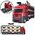 Caminhão Pista Dobrável Cegonha Garagem Fricção Carrinhos - Imagem 1