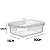 Pote de Vidro Marmita Tampa Hermetico Retangular 1040ml - Imagem 5