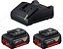 Kit Bosch 2 Baterias Gba18V 4,0Ah E Car 18V20 1600A019Cj-000 - Imagem 1