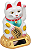 Manekineko Gato da Sorte energia Solar Dourado japonês - Imagem 4