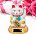 Manekineko Gato da Sorte energia Solar Dourado japonês - Imagem 1