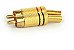 Plug Rca Dourado Com Mola 4mm - Imagem 1