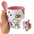 CANECA DE PORCELANA, COM COLHER - Imagem 3